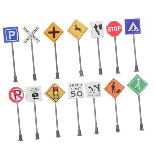 Kisangel 14Stücke Verkehrszeichen Teiliges DIY Zubehör Für Sandtischmodelle Realistische Straßenverkehrsschilder Für Schulunterricht Und Dioramen Für Miniaturprojekte Kisangel 14Stücke Verkehrszeichen Teiliges DIY Zubehör Für Sandtischmodelle Realistische Straßenverkehrsschilder Für Schulunterricht Und Dioramen Für Miniaturprojekte von Kisangel