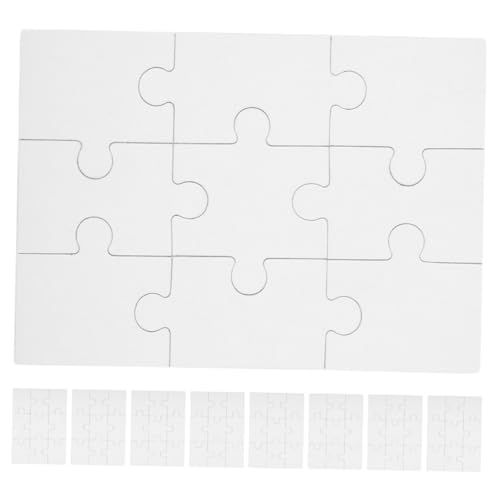 Kisangel 15 Blatt Malpuzzle DIY Blanks Produkte DIY Supply Puzzle Blanks Zeichenpuzzles Blankopuzzles 3 D Puzzles DIY Bastelbedarf Zeichenpuzzle Basteln DIY Puzzles Weißes Papier von Kisangel