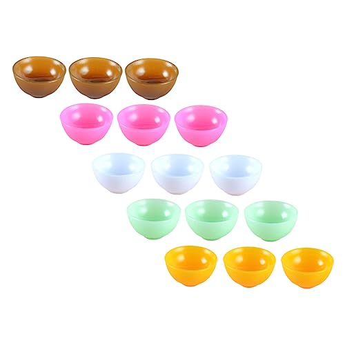 Kisangel 15 Stück Mini Schalen Dekorative Geschirr für Puppenhaus Zubehör DIY Mini Accessoires aus Robustem Kreatives Fantasie und Hand Augen Koordination von Kisangel
