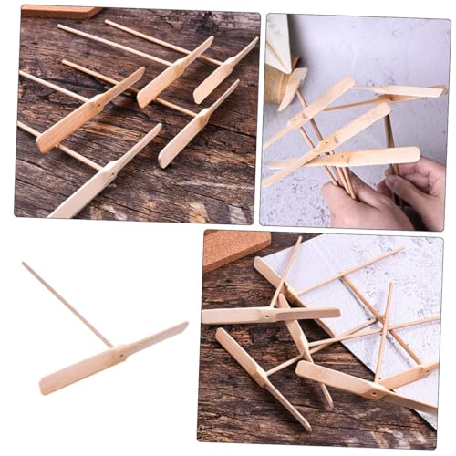 Kisangel 15 Stück Teiliges Holz Flugzeug Handbetriebenes Outdoor Propeller Interaktives Fliegendes Drachenfliegen für Fördert Koordination und Eltern Junge Mädchen bindung von Kisangel