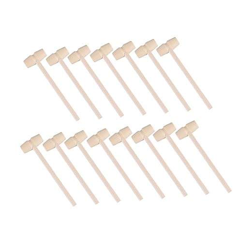 Kisangel 15 Stück Teiliges Mini Holzhammer für Pädagogisches Pounding Toy Sicher und Handlich für Kreative Spiele und Kuchenherstellung von Kisangel