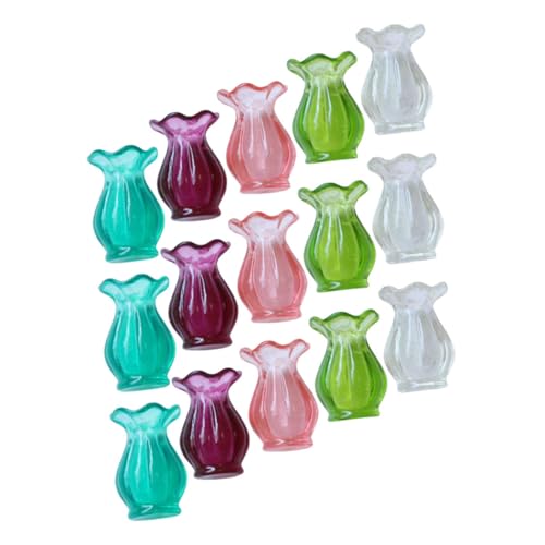 Kisangel 15 Stück Teiliges Miniatur Puppenhaus Blumenvase Winzige Blumentöpfe für Basteln Kleine Pflanzgefäße Vielseitig Nutzbare Mini-vasen für DIY Dekoration Kompakt und Elegant für von Kisangel