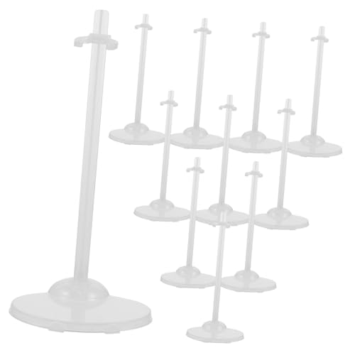 Kisangel 15 Stück Teiliges Transparentes Puppenständer Stabile Doll Brackets mit Taillenstütze für Puppen Figuren und Sammlungen Platzsparend für Regal Tisch und Vitrine Kindersicheres von Kisangel