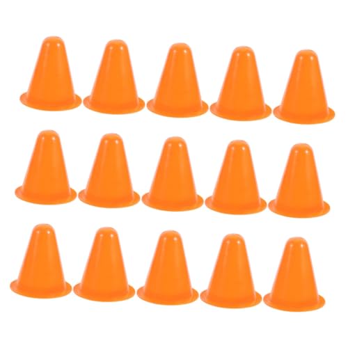 Kisangel 15 Stück Teiliges Windfeste Kleine Roadblock Skating Marker Pylonen Stapelbare für Agilitätstraining Bunte Halbfeste Rundkegel für Rollschuh und Sportübungen von Kisangel