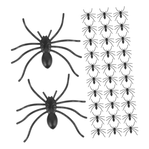 Kisangel 150 Stück Realistische Kunststoff Spinnen mit Langen Beinen für Halloween Deko und Streiche Detailgetreue Weiche Plastikspinnen für Gruselige Party Dekoration und Lustige von Kisangel