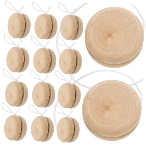 Kisangel 15Stücke Teiliges Holz Yo Yo Für Handbemalbares Fördert Kreativität Und Konzentration Sicheres Und Langlebiges Holzspielzeug Für Gemeinsamen Spaß von Kisangel