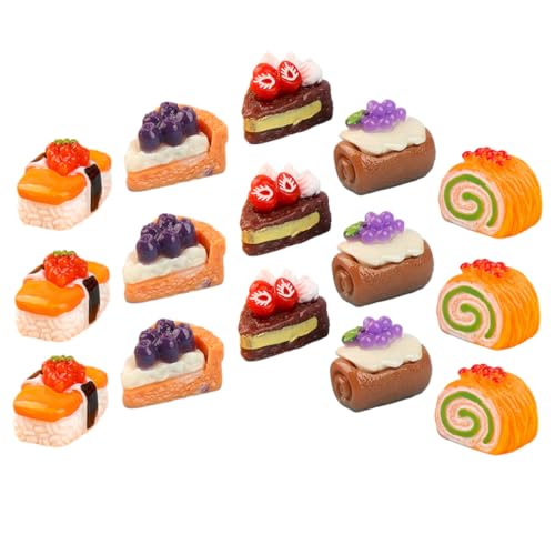 Kisangel 15Stücke Teiliges Kuchen Aus Realistische Nachbildung Desserts Für Puppenhäuser Tortenornamente Für Kreative Spielsets Kisangel 15Stücke Teiliges Kuchen Aus Realistische Nachbildung Desserts Für Puppenhäuser Tortenornamente Für Kreative Spielsets von Kisangel