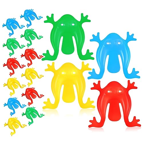 Kisangel 16 Stück Springfroschspielzeug Frösche springendes Mega springende Frösche klein hüpfen Froschspielzeug aus Kunststoff Froschspielzeug aus Plastik Frösche aus Plastik von Kisangel