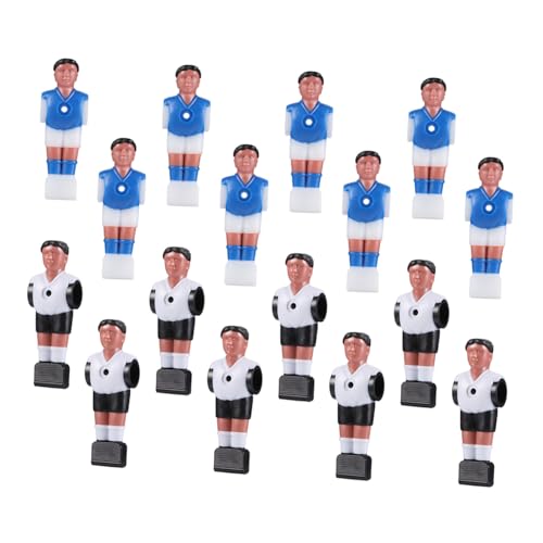 Kisangel 16 Stück Teiliges Foosball Ersatzspieler Widerstandsfähige Resin Kicker Figuren in und Blau Langlebig Farbbeständig Standardgröße Kompatibel mit Tischfußballspiel Zubehör von Kisangel