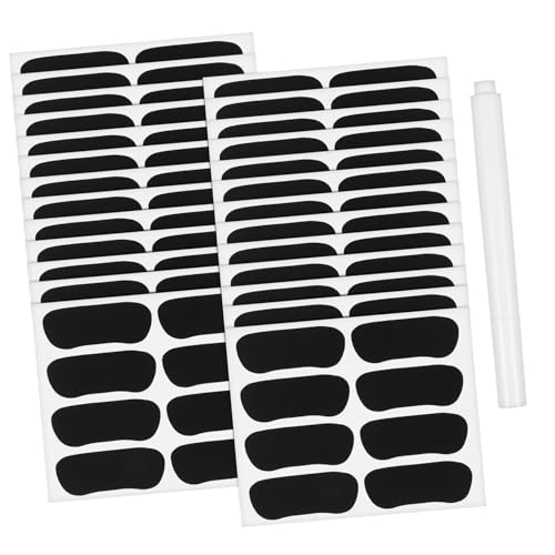 Kisangel 160 Stück Augenaufkleber Unter Augenstift Für Streifen Baseball Sport Auge Schwarzer Stock Auge Schwarze Aufkleber Schwarze Augenklappe Black PVC Selbstklebend von Kisangel