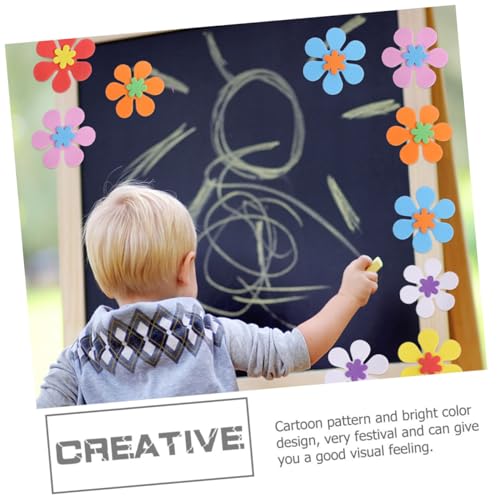 Kisangel 160 Stück Eva Schaumstoff Sticker Blumenmotiv Selbstklebend Cartoon Blumen Aufkleber für Kinderzimmer Kindergarten Wanddekoration DIY Bastelmaterial Zufällige Zufällige Farbe von Kisangel