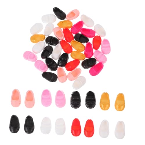 Kisangel 18 Paar Süße Mini-Schuhe Für 17 cm Große Puppen. Puppenzubehör. Puppenspielzeug. Verkleiden Kleiner Gegenstände. Realistische Miniatur-Schuhe Und -Hausschuhe. von Kisangel