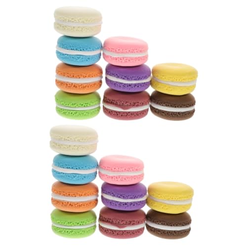 Kisangel 18 Stck. Teiliges Künstliche Macaron Modelle Bunte Tortendeko Realistische Simulation für Hochzeit Taufe Fotografie Bäckerei und Heimdekoration von Kisangel