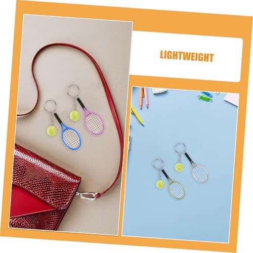 Kisangel 18 Stück Bunte Tennis Schlüsselanhänger Mini Schlüsselanhänger Aus Metall Sport Partygeschenke Tennis Charm Zubehör Schläger von Kisangel