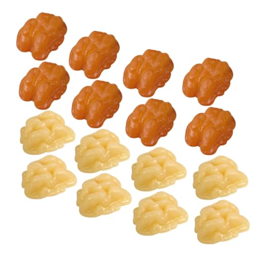 Kisangel 18 Stück Mini -Nussmodell realistische Nussbaum künstliche Nuss Junggesellin lebensechte Walnuss Walnuss-Imitat Nussbaumdekor Künstliche Nüsse für zu Hause Walnuss-Ornamente PVC von Kisangel