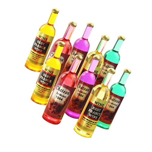 Kisangel 18 Stück Miniflasche Miniatur-Weinflasche Miniatur-Zubehör Miniatur-Ornamente hühner Miniatures DIY Dekoration glasflasche puppenhaus weinflaschen Puppenhauszubehör Harz von Kisangel