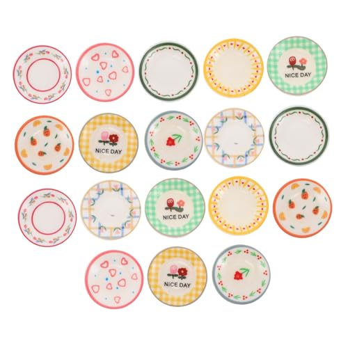 Kisangel 18 Stück Teiliges Dollhouse Miniatur Geschirrset aus Stabilem Harz mit Filigranen Mustern Puppen Mini Teller und Tabletts für Kreative Rollenspiele Küchenaccessoires für DIY Kisangel 18 Stück Teiliges Dollhouse Miniatur Geschirrset aus Stabilem Harz mit Filigranen Mustern Puppen Mini Teller und Tabletts für Kreative Rollenspiele Küchenaccessoires für DIY von Kisangel