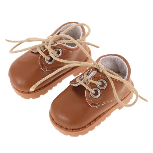 Kisangel 1Paar Miniaturschuhe Für Puppen Exquisite Puppenschuhe Aus Glänzendem Material Für Große Puppen Mini Schuhe von Kisangel