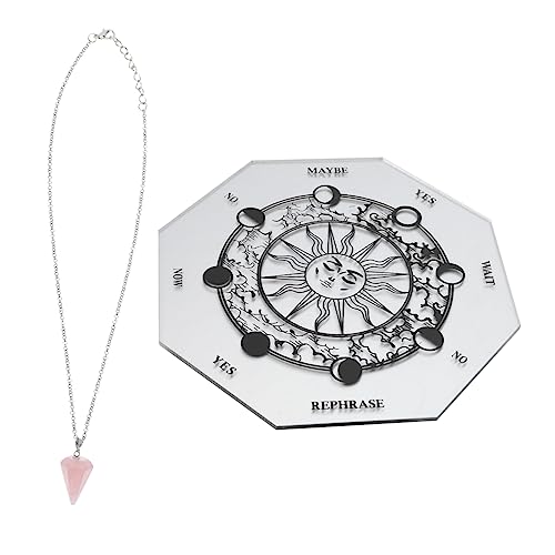 Kisangel 1Satz Acryl Astrologieplatte mit Musterdesign Rutschfester Unterseite für Wahrsagung und Tischdekoration für Partys und Zuhause Langlebiges Material von Kisangel