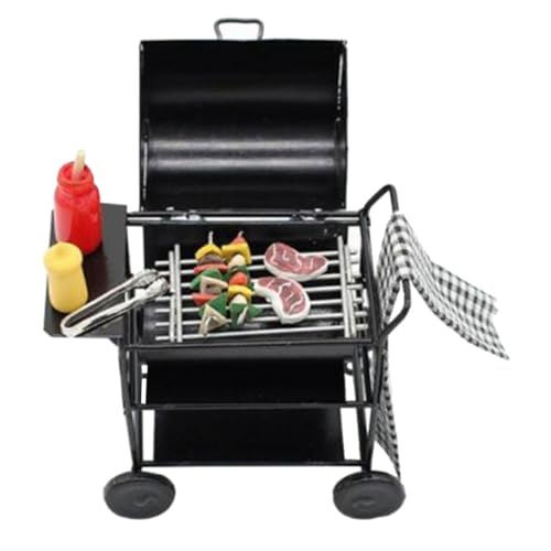 Kisangel 1Satz BBQ Wagen Simuliertes Puppenhaus Zubehör für Kreative Grill Kebabs und Handtüchern für Fantasievolles und Dekoration Kisangel 1Satz BBQ Wagen Simuliertes Puppenhaus Zubehör für Kreative Grill Kebabs und Handtüchern für Fantasievolles und Dekoration von Kisangel