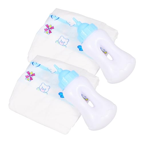 Kisangel 1Satz Babypuppenflasche Puppenmilchflasche Und Windel Fütterungsgerät Für Puppenzubehör Kreativität Und Spielspaß von Kisangel
