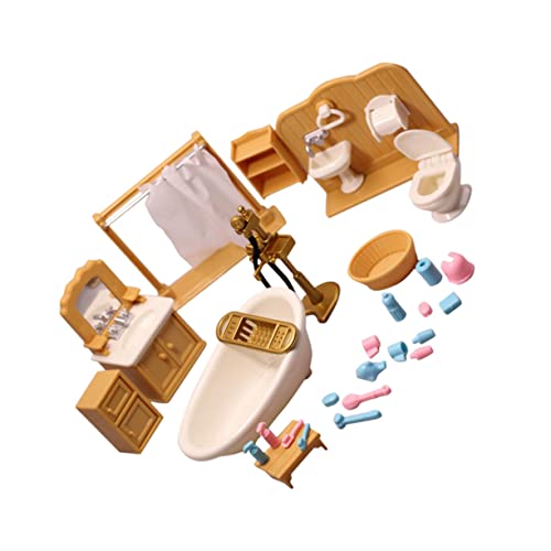 Kisangel 1Satz Badezimmermöbel Imitierte Badewanne Und Deko Für Mikrolandschaften DIY Zubehör Für Mini Duschzimmer Badewanne Dekoration von Kisangel