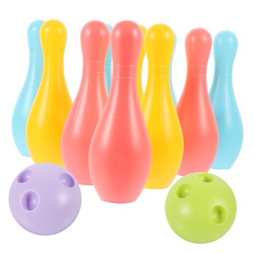 Kisangel 1Satz Bowlingset Für Plastik Bowling Für Drinnen Pins Bälle Fördert Motorische Fähigkeiten Design Für Spielspaß Familie von Kisangel