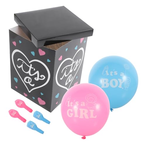 Kisangel 1Satz Dekorative Geschlechts Enthüllungsbox Mit Luftballons Deko Für Babyparty Und Gender Reveal Feierlichkeiten von Kisangel
