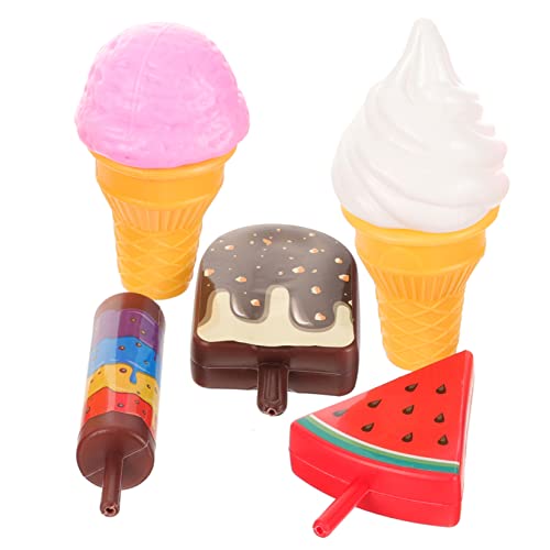 Kisangel 1Satz Eiscreme Spielzeugset Für Teilige Imitationsnahrung Küchenrollenspielzeug Für Kleinkinder Pädagogisches Für Kreatives Sicher Und Kinderfreundlich von Kisangel