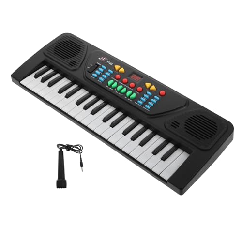 Kisangel 1Satz Elektronisches Klavier Für Tasten Musikspielzeug Für Frühe Musikalische Fördert Kreativität Und Hand Augen Koordination Schwarz von Kisangel
