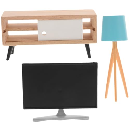 Kisangel 1Satz Fernseher Für Puppenhaus Teiliges Modell Mit Tv Tv Schrank Und Lampe Holzmaterial Dekoratives Zubehör Für Wohnzimmer Und Schlafzimmer Kisangel 1Satz Fernseher Für Puppenhaus Teiliges Modell Mit Tv Tv Schrank Und Lampe Holzmaterial Dekoratives Zubehör Für Wohnzimmer Und Schlafzimmer von Kisangel