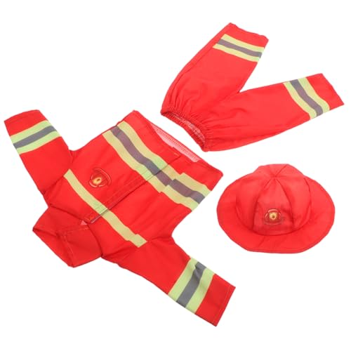 Kisangel 1Satz Feuerwehrmann Kostüm für Puppen Authentisches Outfit mit Hut und Zubehör für Rollenspiele für Halloween Partys und Kreative Spielstunden Fördert Kisangel 1Satz Feuerwehrmann Kostüm für Puppen Authentisches Outfit mit Hut und Zubehör für Rollenspiele für Halloween Partys und Kreative Spielstunden Fördert von Kisangel