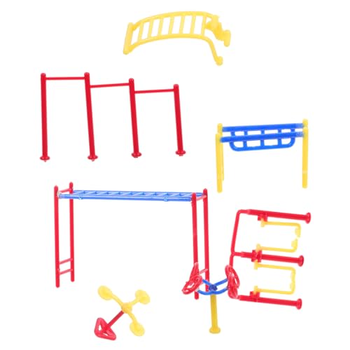 Kisangel 1Satz Fitnessgeräte für Puppenhaus Sandtisch Zubehör Exquisites Miniaturzubehör für Kreative Szenen Zufällige Farben für Gestaltung von Kisangel