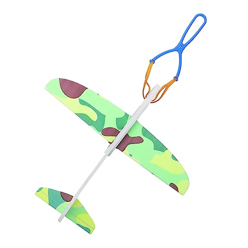 Kisangel 1Satz Handgefertigtes Flugzeugmodell Mit Gummibandkatapult DIY Gleitflugzeug Für Lernspielzeug Camouflage Für Outdoor Spiele Und Flugzeugspielzeug von Kisangel