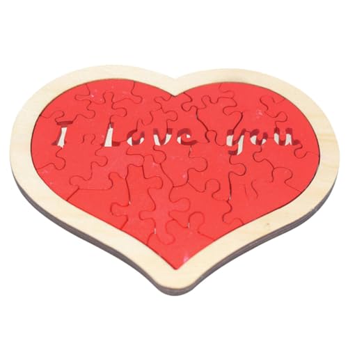 Kisangel 1Satz Herzförmiges Holzpuzzle Für Pädagogisches Feinmotorik Und Logischem Perfektes Für Valentinstag Und Besondere Anlässe von Kisangel