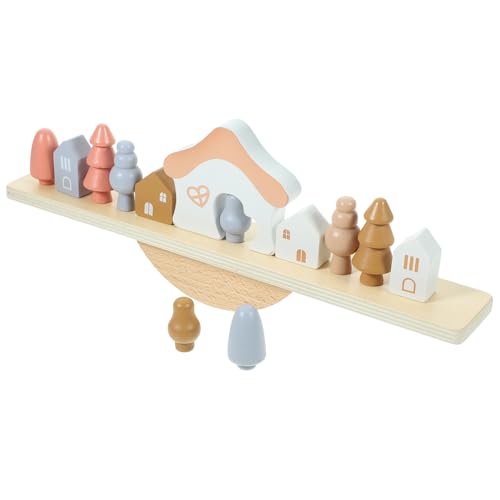 Kisangel 1Satz Holz Balance Stapelspielzeug Für Kognitives Farberkennung Und Sozialen Fähigkeiten Für Frühe Entwicklung Und Kreative Spielstunden von Kisangel