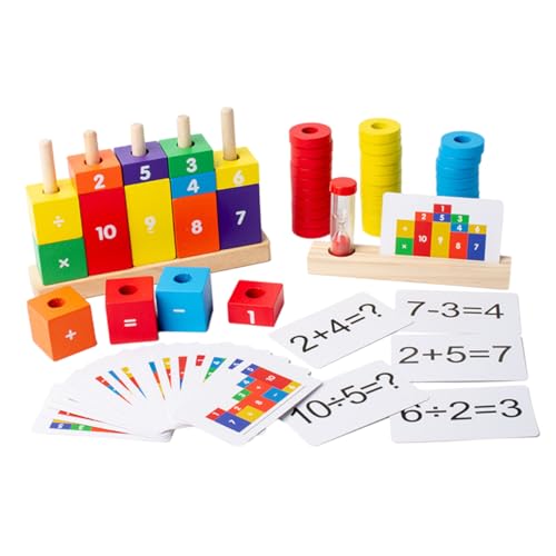 Kisangel 1Satz Holz Bausteine Für Pädagogisches Mathe Zahlenverständnis Und Kognitiven Fähigkeiten Für Vorschulkinder Und Lernaktivitäten Zu Hause von Kisangel