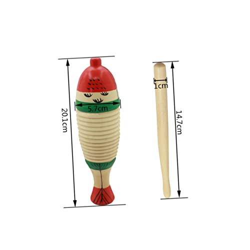 Kisangel 1Satz Holz Fisch Percussion mit Mallet Bildungsinstrument für Musikalische Früherziehung Sicheres und Langlebiges Musikinstrument aus Holz für Kreative Klangspiele Kisangel 1Satz Holz Fisch Percussion mit Mallet Bildungsinstrument für Musikalische Früherziehung Sicheres und Langlebiges Musikinstrument aus Holz für Kreative Klangspiele von Kisangel