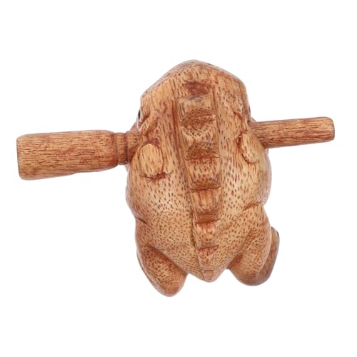 Kisangel 1Satz Holz Frosch Percussion Instrument für Froschförmiges Einfach zu Bedienen zur Musikalischen für Unterricht und Spaß von Kisangel