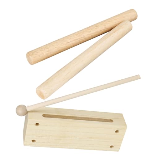 Kisangel 1Satz Holz Rhythmusblock Pädagogisches Musikinstrument Aus Buchenholz Mit Mallet Und Schlagstöcken Für Musikunterricht Leichte Handhabung Und Langlebige von Kisangel