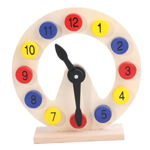 Kisangel 1Satz Holz Sortieruhr Für Lernspielzeug Mit Digitalem Design Fördert Farben Formen Und Zahlenkenntnisse Umweltfreundliches Holzspielzeug Für Kleinkinder Und Jungen von Kisangel