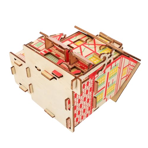 Kisangel 1Satz Holzpuzzle Hausmodell DIY Bausatz Für Filigranes Design Langlebige Holzmaterialien Perfektes Für Freunde Und Familie Für Dekoration von Kisangel