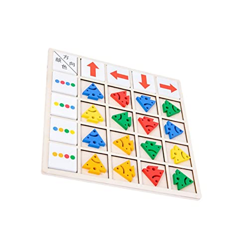 Kisangel 1Satz Holzpuzzlespielzeug Für Kleinkinder Interaktives Lernspielset Farben Und Richtungen Für Elternschaft Und Frühkindliche Entwicklung Für Jungen von Kisangel