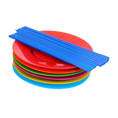 Kisangel 1Satz Jonglierplatten und Stäben mit Jonglierstäben für Zirkusspielzeug Hand Augen Koordination bei Indoor Kisangel 1Satz Jonglierplatten und Stäben mit Jonglierstäben für Zirkusspielzeug Hand Augen Koordination bei Indoor von Kisangel