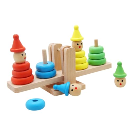 Kisangel 1Satz Kompaktes Balancespielzeug Aus Holz Pädagogisches Stapelspiel Für Fördert Fantasie Und Sicheres Und Langlebiges Für Schuleinführungen Mit Bunten von Kisangel