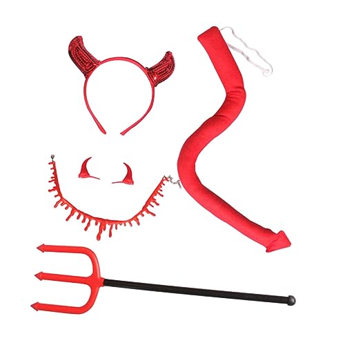 Kisangel 1Satz Kostümset Für Halloween Teiliges Mit Hörnerstirnband Und Haarclips Für Kostümpartys Und Themenveranstaltungen Leicht Und Hautfreundlich Perfektes von Kisangel