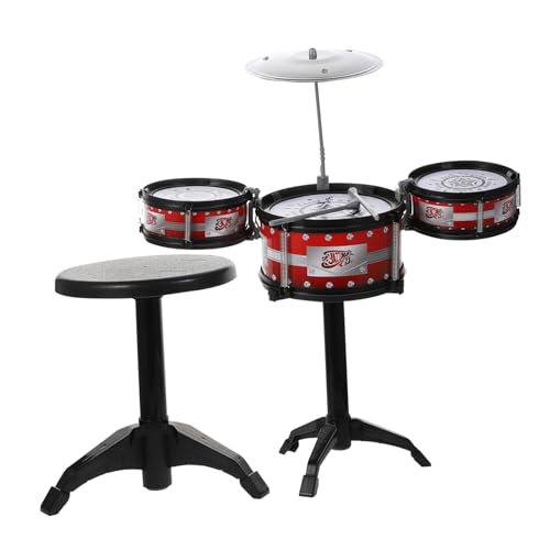 Kisangel 1Satz Kreatives Trommel Set Pädagogisches Musikspielzeug für Kleinkinder Teiliges Set mit Trommeln und Hocker Sicheres und Langlebiges für Jungen für Kleine von Kisangel
