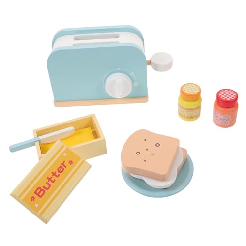 Kisangel 1Satz Küchen Toaster Set Aus Rollenspielzeug Für Pädagogisches Kreativität Und Hand Auge Koordination Für Hausarbeit Und Rollenspiele von Kisangel
