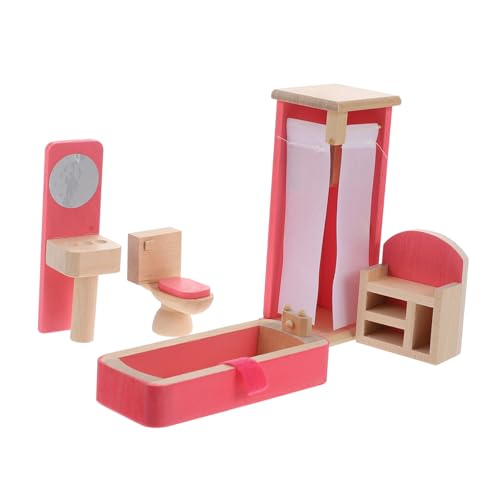 Kisangel 1Satz Mini Puppenhaus Möbel Pinkes Für Holzspielzeug Mit Zubehör Kreativität Und Hand Auge Koordination Für Drinnen Und Draußen Kisangel 1Satz Mini Puppenhaus Möbel Pinkes Für Holzspielzeug Mit Zubehör Kreativität Und Hand Auge Koordination Für Drinnen Und Draußen von Kisangel
