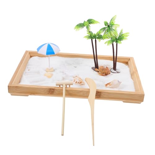 Kisangel Meditationsdekor Simulation Ozeanszene Dekoratives Tablett Mini-gartenspielzeug von Kisangel